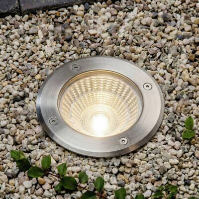 Arcchio LED-inbouwspot voor vloeren Thentos, Ø 12 cm, 60°, nikkel, IP67 Thentos, alu / grijs / zink, Roestvrij staal, Grondspots Arcchio LED-inbouwspot voor vloeren Thentos, Ø 12 cm, 60°, nikkel, IP67 Thentos, alu / grijs / zink, Roestvrij staal, Grondspots