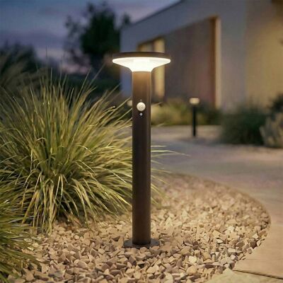 PRIOS LED-zonne-energie-plintlamp Kalen, zwart, 50 cm, sensor Kalen, zwart, metaal, Modern, Sokkellamp PRIOS LED-zonne-energie-plintlamp Kalen, zwart, 50 cm, sensor Kalen, zwart, metaal, Modern, Sokkellamp