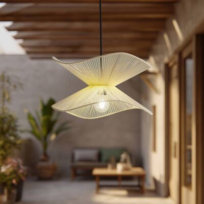 Lindby Witte Textuur Buiten Hanglamp - Buitenverlichting Lindby Witte Textuur Buiten Hanglamp - Buitenverlichting