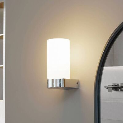 Lucande Basolo - Zilveren Wandlamp - Badkamer, Kristal, 17.2cm Lucande Basolo - Zilveren Wandlamp - Badkamer, Kristal, 17.2cm