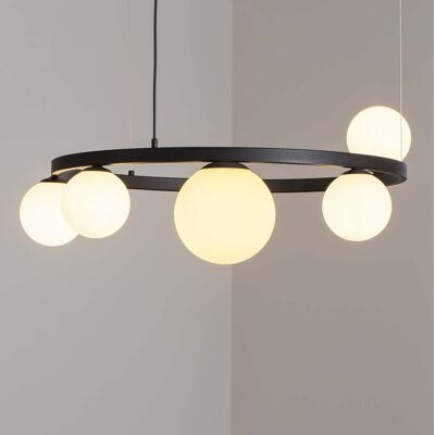 Aldex Garda 5 Ring Zwarte Hanglamp Aldex Garda 5 Ring Zwarte Hanglamp
