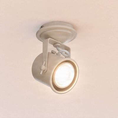 Argon Plafondspot Canico, 1-lamp, crème dimbaar, crème / amber, Woon-/ Eetkamer, metaal, Modern, halogeen spot Argon Plafondspot Canico, 1-lamp, crème dimbaar, crème / amber, Woon-/ Eetkamer, metaal, Modern, halogeen spot