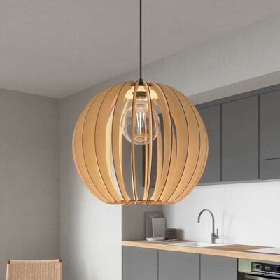 Envostar Envolight Clay Hanglamp Ø40cm - Zwart/Hout Envostar Envolight Clay Hanglamp Ø40cm - Zwart/Hout