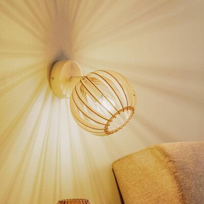 Argon - Paz - Witte bolvormige kap - Witte plaat - Wandlamp Argon - Paz - Witte bolvormige kap - Witte plaat - Wandlamp