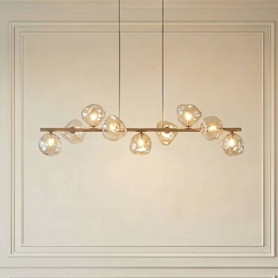 TK Lighting Glazen hanglamp Lava, dimbaar, crème / amber, Woon-/ Eetkamer, Glas, hanglamp TK Lighting Glazen hanglamp Lava, dimbaar, crème / amber, Woon-/ Eetkamer, Glas, hanglamp