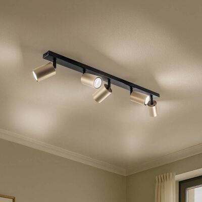 Sigma Zwart/Goud Plafondlamp - Model 33323 Sigma Zwart/Goud Plafondlamp - Model 33323