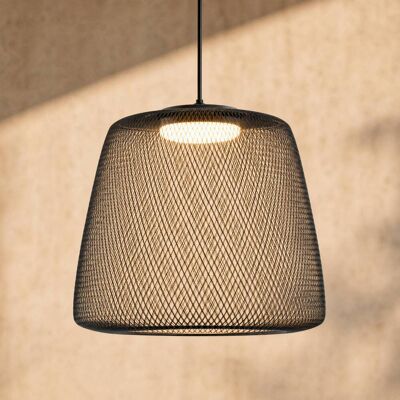 Lucande LED buiten hanglamp Korvyn, zwart, Ø 50 cm, traploos dimbaar, zwart, metaal, Design Lucande LED buiten hanglamp Korvyn, zwart, Ø 50 cm, traploos dimbaar, zwart, metaal, Design