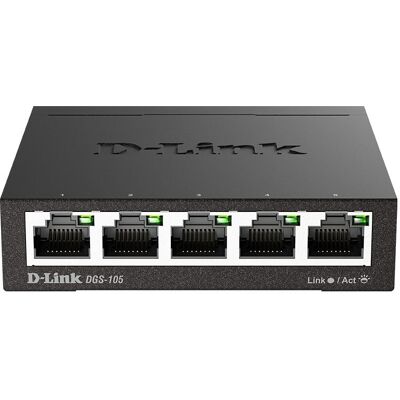 D-Link DGS-105 Unmanaged L2 Gigabit Ethernet (10/100/1000) DGS-105/E D-Link DGS-105 Unmanaged L2 Gigabit Ethernet (10/100/1000) DGS-105/E