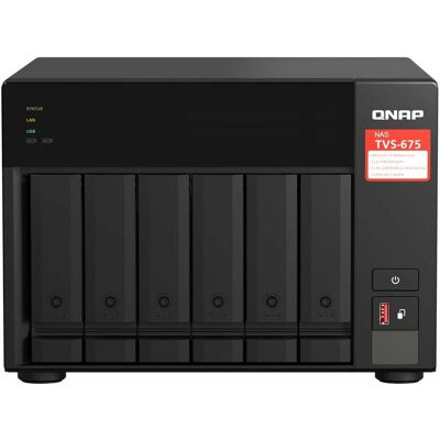 QNAP TVS-675 NAS Tower Ethernet LAN Zwart KX-U6580 TVS-675-8G QNAP TVS-675 NAS Tower Ethernet LAN Zwart KX-U6580 TVS-675-8G