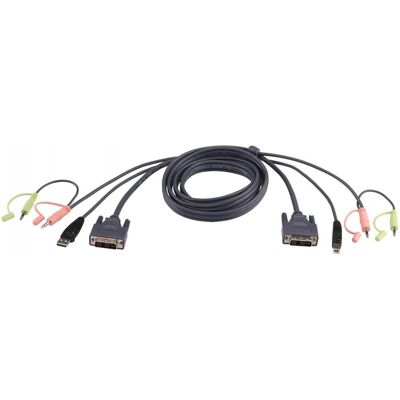 ATEN 3M USB DVI-D Enkelvoudige Link KVM Kabel - 3 m - DVI-D - 2L-7D03U ATEN 3M USB DVI-D Enkelvoudige Link KVM Kabel - 3 m - DVI-D - 2L-7D03U