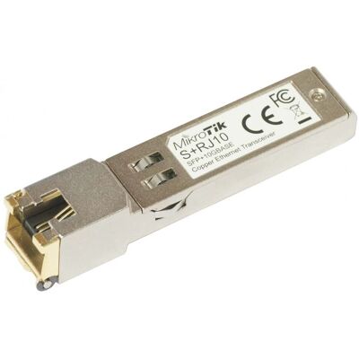 Mikrotik S+RJ10 netwerk transceiver module 10000 Mbit/s SFP+ S+RJ10 Mikrotik S+RJ10 netwerk transceiver module 10000 Mbit/s SFP+ S+RJ10