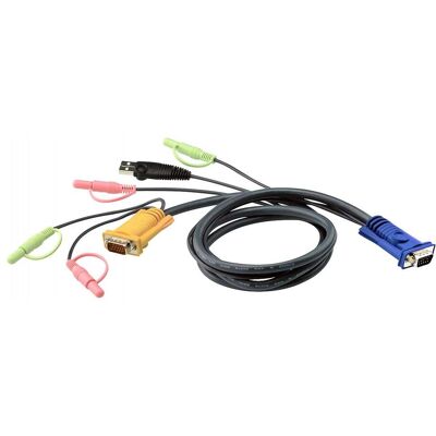 ATEN 5M USB KVM Kabel met 3 in 1 SPHD en Geluid - 5 m - VGA - 2L-5305U ATEN 5M USB KVM Kabel met 3 in 1 SPHD en Geluid - 5 m - VGA - 2L-5305U
