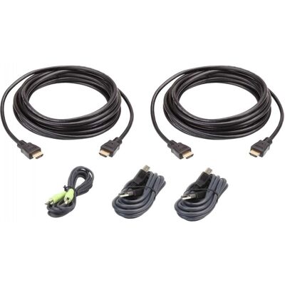 ATEN 2L-7D03UHX5 toetsenbord-video-muis (kvm) kabel Zwart 2L-7D03UHX5 ATEN 2L-7D03UHX5 toetsenbord-video-muis (kvm) kabel Zwart 2L-7D03UHX5