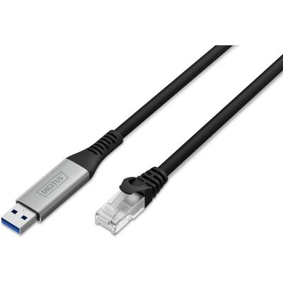 DIGITUS USB-A naar RJ45 Cat. 6A S/FTP adapterkabel, 1 Gbit/s AK-300600-050-S DIGITUS USB-A naar RJ45 Cat. 6A S/FTP adapterkabel, 1 Gbit/s AK-300600-050-S