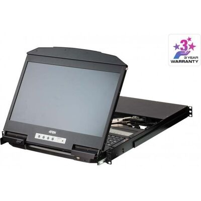 ATEN CL3884NW-ATA-XG rack console 47 cm (18.5") Zwart CL3884NW-ATA-AG ATEN CL3884NW-ATA-XG rack console 47 cm (18.5") Zwart CL3884NW-ATA-AG