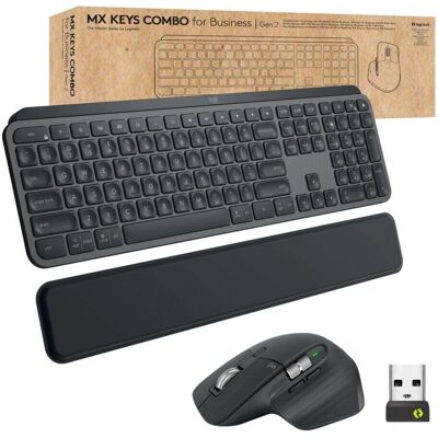 Logitech Master MX Keys Combo for Bussiness toetsenbord 920-010933 Logitech Master MX Keys Combo for Bussiness toetsenbord 920-010933