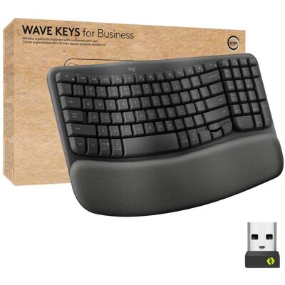 Logitech 920-012334 Wave Keys voor Bedrijven Draadloos 920-012334 Logitech 920-012334 Wave Keys voor Bedrijven Draadloos 920-012334