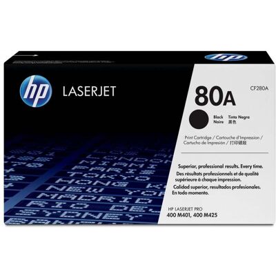 HP 80A originele zwarte LaserJet tonercartridge CF280A HP 80A originele zwarte LaserJet tonercartridge CF280A