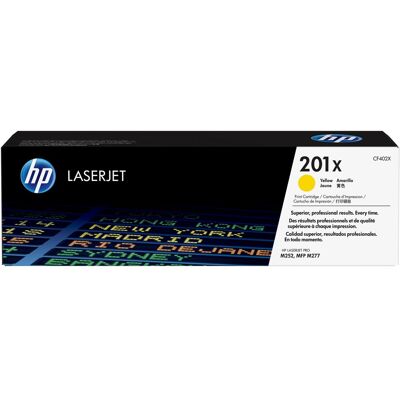 HP 201X originele high-capacity gele LaserJet tonercartridge CF402X HP 201X originele high-capacity gele LaserJet tonercartridge CF402X