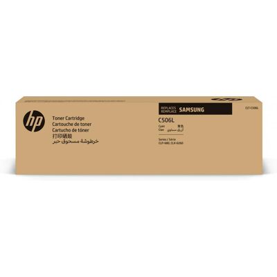 Samsung CLT-C506L cyaan hogerendementstonercartridge SU038A Samsung CLT-C506L cyaan hogerendementstonercartridge SU038A