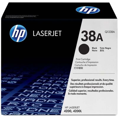 HP 38A tonercartridge 1 stuk(s) Origineel Zwart Q1338A HP 38A tonercartridge 1 stuk(s) Origineel Zwart Q1338A