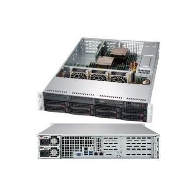 Supermicro SC825TQC-R802WB - 2U Rack, Zwart, ATX, Sata/Sas Supermicro SC825TQC-R802WB - 2U Rack, Zwart, ATX, Sata/Sas