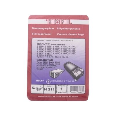 Haneström Stofzuigerzakken - Synthetische vezel - Doosje van 5 Haneström Stofzuigerzakken - Synthetische vezel - Doosje van 5