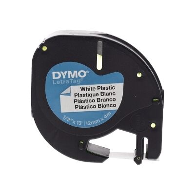 Dymo Letra Tag Plastic Tape 12mmx4m wit S0721660 Replace: N/A Dymo Letra Tag Plastic Tape 12mmx4m wit S0721660 Replace: N/A