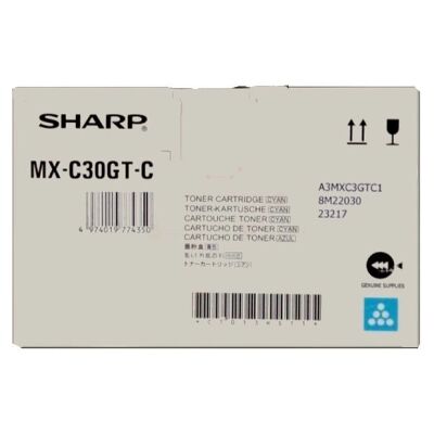 Sharp Toner cyaan 6.000 pagina's MXC30GTC Replace: N/A Sharp Toner cyaan 6.000 pagina's MXC30GTC Replace: N/A