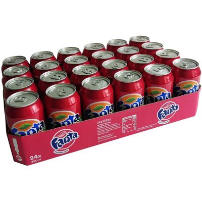 Fanta Aardbei Kiwi - 24 x 0,33L Frisdrank Fanta Aardbei Kiwi - 24 x 0,33L Frisdrank
