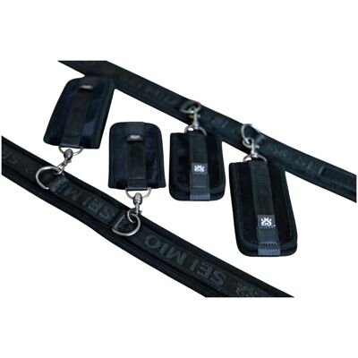 Mitac Sei Mio - bondage set - handboeien enkelsboeien halsband - zwart Mitac Sei Mio - bondage set - handboeien enkelsboeien halsband - zwart