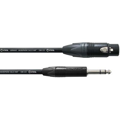 Cordial XLR Jack Audiokabel - 2,5m - Zwart Cordial XLR Jack Audiokabel - 2,5m - Zwart