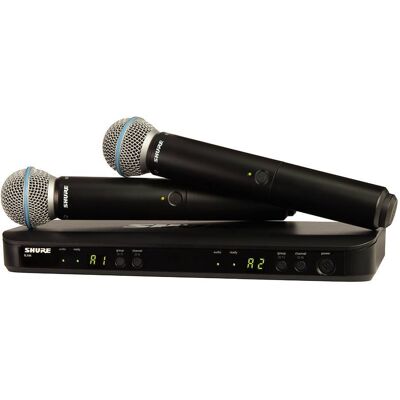 Shure BLX288-Beta 58A Dubbel draadloos microfoonsysteem Shure BLX288-Beta 58A Dubbel draadloos microfoonsysteem