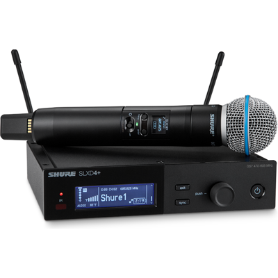 Shure SLXD24+E/B58 Draadloze Beta58A microfoon set Shure SLXD24+E/B58 Draadloze Beta58A microfoon set