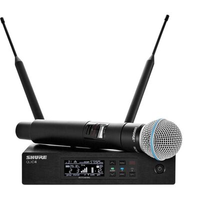 Shure QLXD24E-Beta 58A Draadloos microfoonsysteem Shure QLXD24E-Beta 58A Draadloos microfoonsysteem