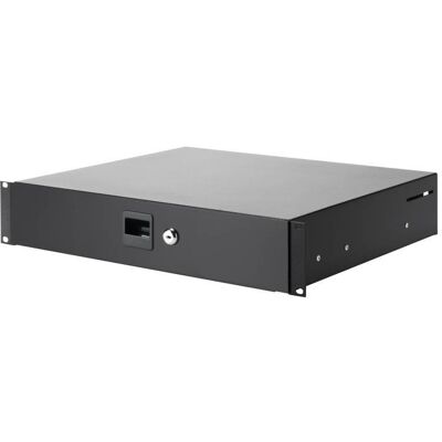 Adam Hall 19 inch racklade staal met slot 2 HE Adam Hall 19 inch racklade staal met slot 2 HE