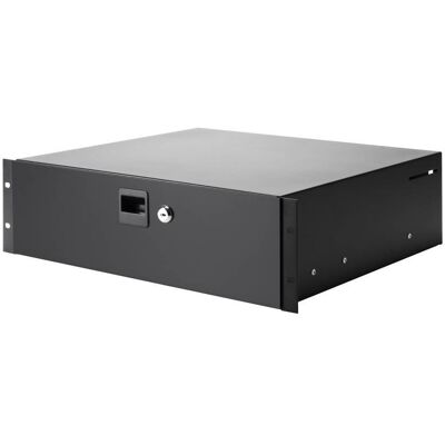Adam Hall 19 inch racklade staal met slot 3 HE Adam Hall 19 inch racklade staal met slot 3 HE