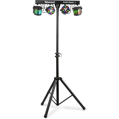 BeamZ PartyBar2 met 2 RGBW LED-parren & 2 derby's op statief BeamZ PartyBar2 met 2 RGBW LED-parren & 2 derby's op statief