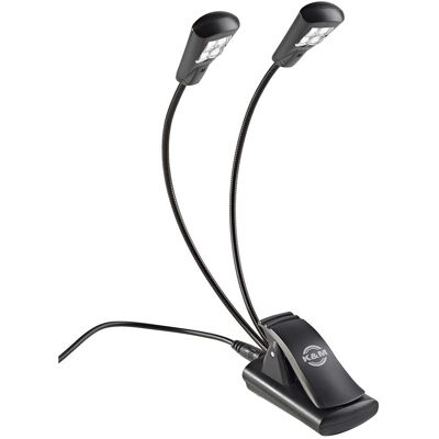 K&M 12245 Double4 LED FlexLight lessenaarlamp met dubbele hals K&M 12245 Double4 LED FlexLight lessenaarlamp met dubbele hals