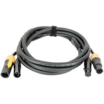 DAP FP22 Pro Power True & 3p XLR stroom & DMX combikabel 3m DAP FP22 Pro Power True & 3p XLR stroom & DMX combikabel 3m