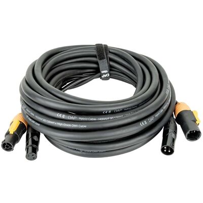 DAP FP22 Pro Power True & 3p XLR stroom & DMX combikabel 10m DAP FP22 Pro Power True & 3p XLR stroom & DMX combikabel 10m