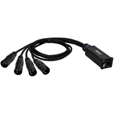 Adam Hall 4 Star Catbox XM3 audio & DMX adapter 4x 3p XLR male naar CAT6A Adam Hall 4 Star Catbox XM3 audio & DMX adapter 4x 3p XLR male naar CAT6A