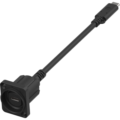 Neutrik NAUSBC-5G-FL10 Chassisdeel Connector USB-C zwart 10cm Neutrik NAUSBC-5G-FL10 Chassisdeel Connector USB-C zwart 10cm