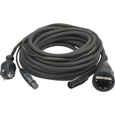 DAP Audio Power & signaal kabel 10m schuko zwart DAP Audio Power & signaal kabel 10m schuko zwart