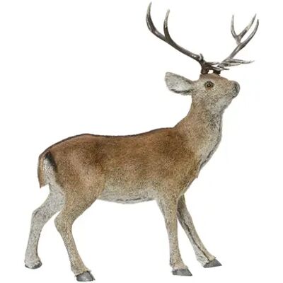 Decoris Hert kunstbont l29b56h67cm naturel Decoris Hert kunstbont l29b56h67cm naturel