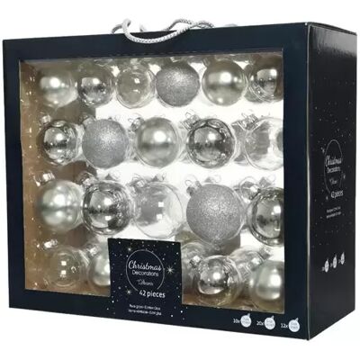 Home Story Zilveren Kerstballen - Kerstdecoraties Home Story Zilveren Kerstballen - Kerstdecoraties