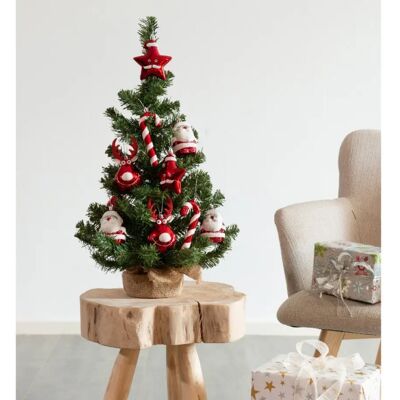 Mini Kerstboom Imperial 60 cm Hoog Groen Met Decoratie Versiering Ornamenten Everlands Mini Kerstboom Imperial 60 cm Hoog Groen Met Decoratie Versiering Ornamenten Everlands