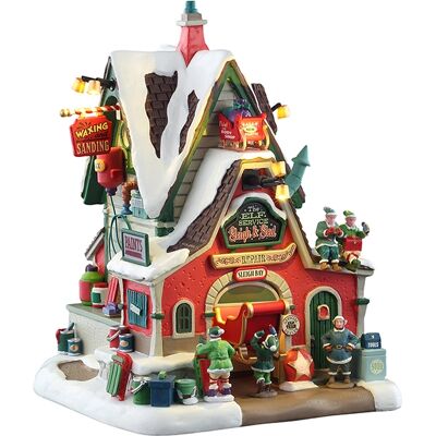 The Elf Service Sleigh & Sled Repair Lemax Santa's Wonderland Collection 2025 The Elf Service Sleigh & Sled Repair Lemax Santa's Wonderland Collection 2025