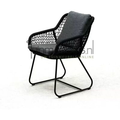 Dining Tuinstoel Portofino Antraciet Zwart Touw Stoel Buiten Vita Dining Tuinstoel Portofino Antraciet Zwart Touw Stoel Buiten Vita