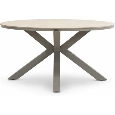 Garden Impressions Edison tafel Ø148 cm taupe/teak Garden Impressions Edison tafel Ø148 cm taupe/teak